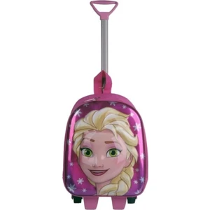 Frozen Elsa Çekçekli Pembe Kabartmalı Sert Kapaklı Desenli Çocuk Sırt Çantası 1 Adet