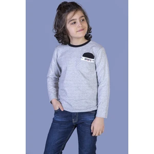 Erkek Çocuk Cep Üstü Şeritli T-Shirt