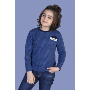 Erkek Çocuk Cep Üstü Şeritli T-Shirt