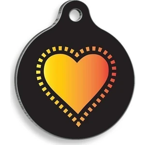 Pet Tag Art Güneş Kalp Yuvarlak Kedi ve Köpek Künyesi
