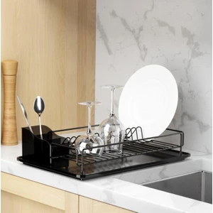 Home Tek Katlı Tabaklık Bulaşıklık Mat Siyah KB006S