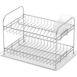 Home Iki Katlı Tabaklık Bulaşıklık Krom Şeffaf KB007