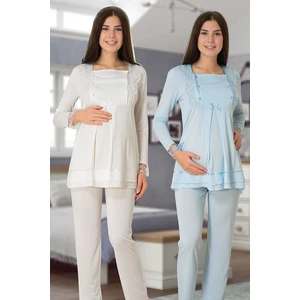 Uzun Kol Lohusa Pijama Takım Effort 2015