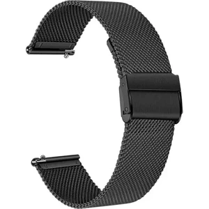 Huawei Watch Gt 2 Porsche Design Kordon Çıtçıtlı Hasır Metal Örgülü Siyah
