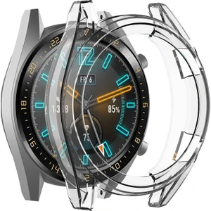 Huawei Watch Gt2 46mm Kordon Önü Kapalı Silikon Şeffaf