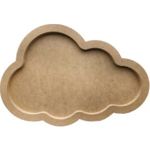 Hayaller Dükkanı Kapı Süsü Bubble Ahşap Bulut 40X25 cm Pk:1