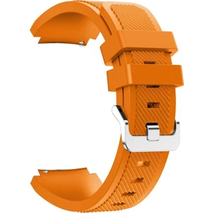 Xiaomi Mi Watch Revolve Kordon Silikon Çizgili Silikon Kançalı Turuncu
