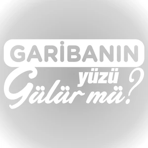 Quart Aksesuar Garibanın Yüzü Gülür Mü Oto Sticker Araba Cam Sticker