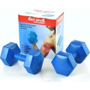 Fitness Spor Dumbell Ağırlık Seti 6 kg Köşeli Plastik Ergonomik Tasarım ile Evde Spor İçin