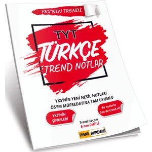 Trend Akademi Yayınları YKS'nin Trendi TYT Türkçe Trend Notlar - Ercan Ümitli
