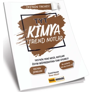 Trend Akademi Yayınları YKS'nin Trendi TYT Kimya Trend Notlar - Ömer Kolay