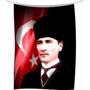 Atatürk Posteri Parlak Kumaş No:4 50 x 75 cm
