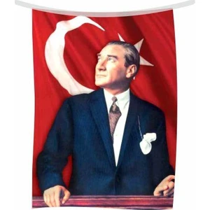Atatürk Posteri Parlak Kumaş No:7 50 x 75 cm