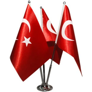 Bayrak Online Türk Masa Bayrağı Üçlü Direkli Takım