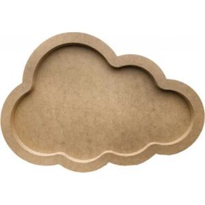 Hayaller Dükkanı Kapı Süsü Bubble Ahşap Bulut 45x30 Cm Pk:1