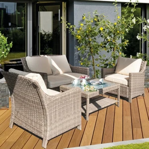 Evinizin Atölyesi Rattan Laguna Oturma Grubu.bahçe Balkon Teras Oturma Grubu