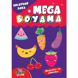 Mega Boyama Meyveler ve Sebzeler Kolaydan Zora