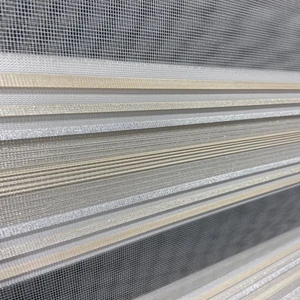 Volper Mekanik  VP931 Stor Zebra Perde Krem Altın Simli Etek Dilimli 180 x 200