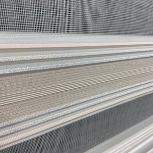 Volper Mekanik  VP930 Stor Zebra Perde Açık Pudra Simli Etek Dilimli 200 x 260