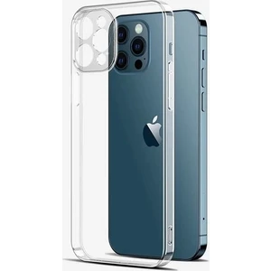 Pirok Store Apple İphone 12 Pro 6 Uyumlu 3D Kamera Korumalı  2mm Şeffaf Kılıf