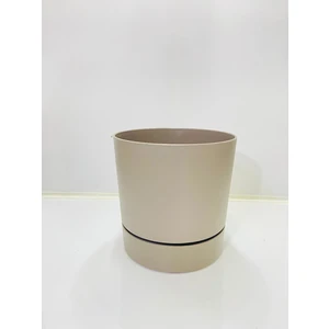 Saksı Dünyası Begonya 21 cm Sütlü Kahve Tabaklı Saksı