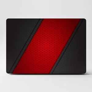 Laptop Sticker Bilgisayar Kaplama Notebook Macbook   Siyah Kırmızı 3D-LS-102