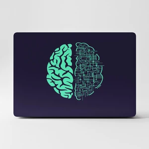 Laptop Sticker Bilgisayar Kaplama Notebook Macbook Mavi Lacivert Brain  -Ls-04