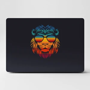 Laptop Sticker Bilgisayar Kaplama Notebook Macbook  Retro Aslan Lacivert-Ls-56