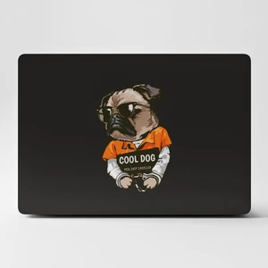 Laptop Sticker Bilgisayar Kaplama Notebook Macbook Pug Köpek Siyah-Ls-65