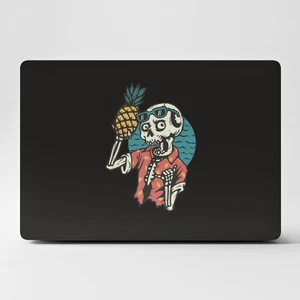 Laptop Sticker Bilgisayar Kaplama Notebook Macbook  Siyah Kurukafa-Ls-83