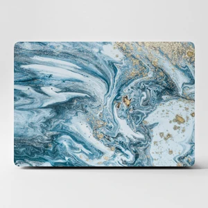 Laptop Sticker Bilgisayar Kaplama Notebook Macbook Mavi Turkuaz MERMER-LS-224