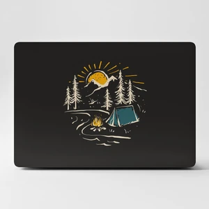 Laptop Sticker Bilgisayar Kaplama Notebook Macbook  Siyah Kamp -Ls-95