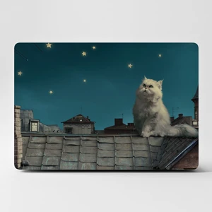 Laptop Sticker Bilgisayar Kaplama Notebook Macbook Bohem Kedi Mavi -LS-192