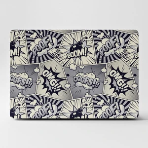 Laptop Sticker Bilgisayar Kaplama Notebook Macbook   Beyaz Pop Art-Ls-90