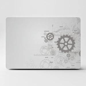 Laptop Sticker Bilgisayar Kaplama Notebook Macbook Beyaz Çark -Ls-62