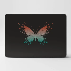 Laptop Sticker Bilgisayar Kaplama Notebook Macbook  Siyah Kelebek-Ls-74