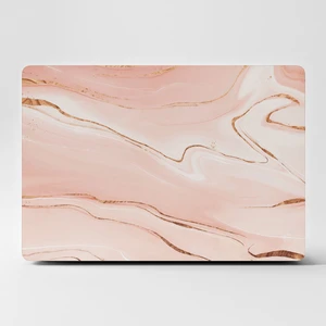 Laptop Sticker Bilgisayar Kaplama Notebook Macbook  Pembe MERMER-LS-147