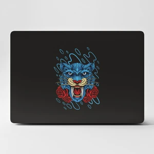 Laptop Sticker Bilgisayar Kaplama Notebook Macbook Siyah Mavi Kaplan -LS-167