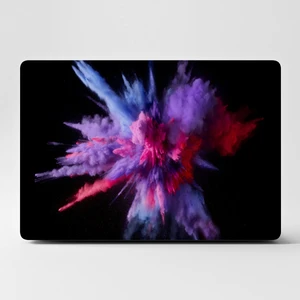 Laptop Sticker Bilgisayar Kaplama Notebook Macbook Siyah Mor Patlama -LS-174