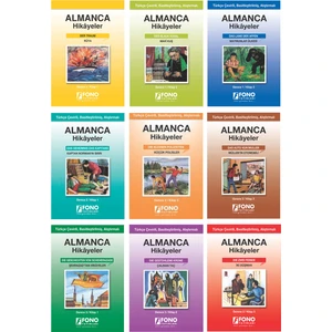 Almanca - Türkçe Hikayeler 9 Kitap Set (Derece 1-2-3)