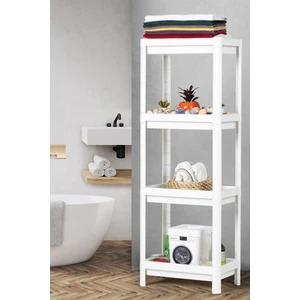 Kitchen Trend 4 Katlı Çok Amaçlı Beyaz Raf Ünitesi