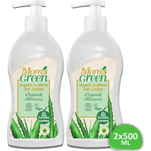 Mom's Green 2'li Set    Sıvı Sabun - Organik Aloeveralı 500 ml + 500 ml