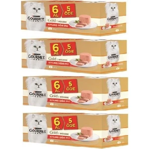 Gold 4 Kutu(24 Adet) Kıyılmış Sığır Kedi Konserve 85 gr