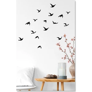 Sticker Sepetim Uçan Kuş Sürüsü Dekoratif Duvar Sticker