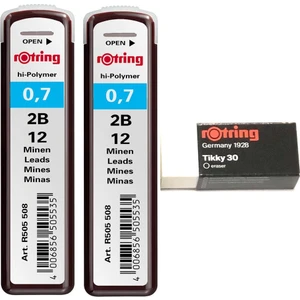 Tikky 0.7 Kalem Ucu 2'li + Rotring Tikky Silgi