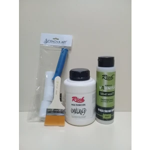 Multidecor Chalked Set 1250 cc 1750 gr 4504 Eskimiş Beyaz + 500 cc Yarımatvernik + Fırça + Ruloset