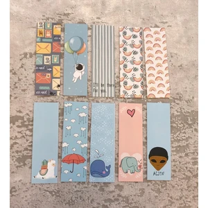 Paytak Moda PYTKKAYR0021 Renkli Karışık Desenli Kitap Ayraç Seti 10'lu