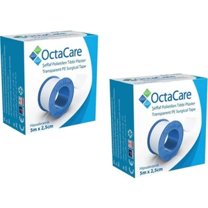 Octacare C3502 Polietilen Tıbbi Şeffaf Flaster 5m x 2,5cm 2 Adet