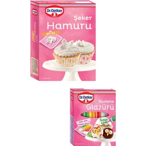 Dr. Oetker Dr. Oetker Beyaz Şeker Hamuru (400 gr) + Süsleme Glazürü (4 Tüp-76 gr)