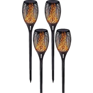 Triline Solar Alev LED Bahçe Aydınlatma Peyzaj Lambası- 4 Adet